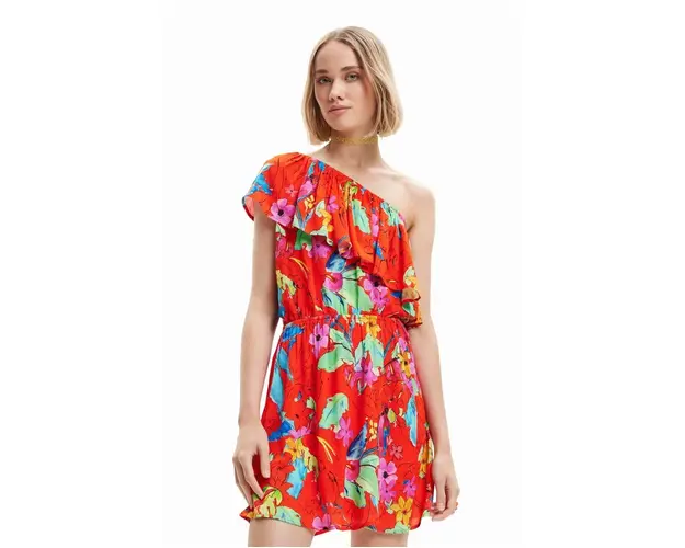 Desigual rochie culoarea rosu, mini, drept