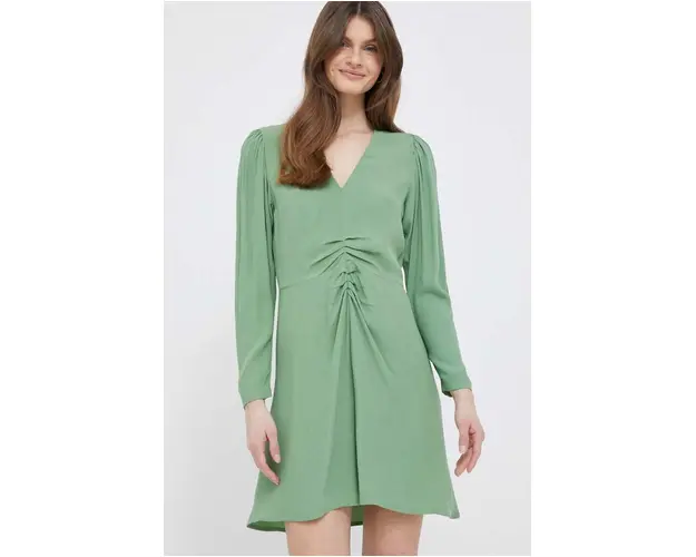 United Colors of Benetton rochie culoarea verde, mini, drept