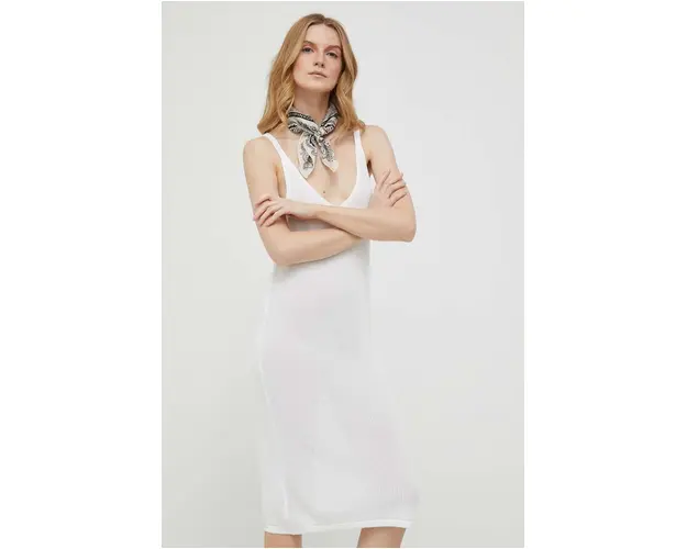 United Colors of Benetton rochie culoarea alb, mini, mulata