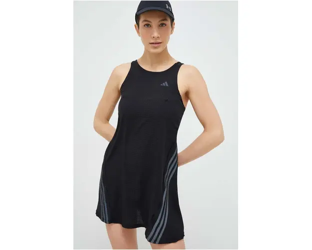 adidas Performance rochie culoarea negru, mini, evazati