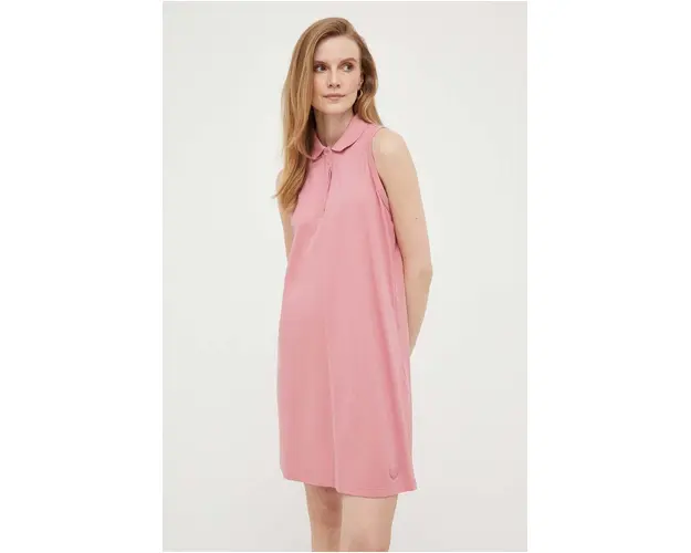 Colmar rochie din bumbac culoarea roz, mini, drept