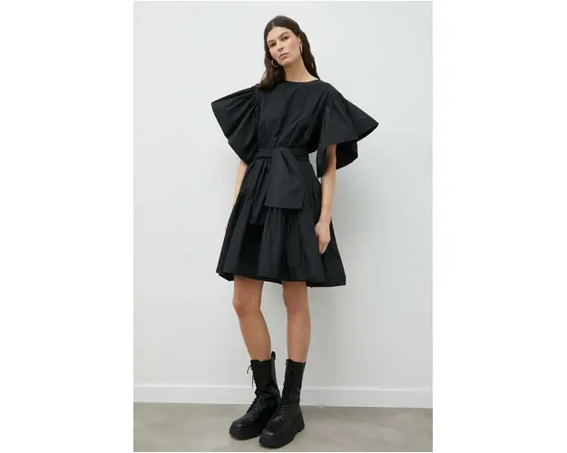 MMC STUDIO rochie culoarea negru, mini, evazati