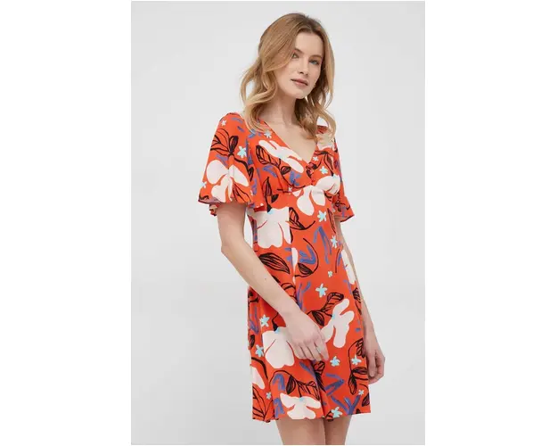 PS Paul Smith rochie culoarea portocaliu, mini, evazati