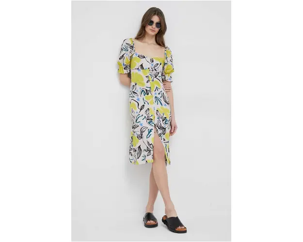 PS Paul Smith rochie culoarea alb, mini, evazati