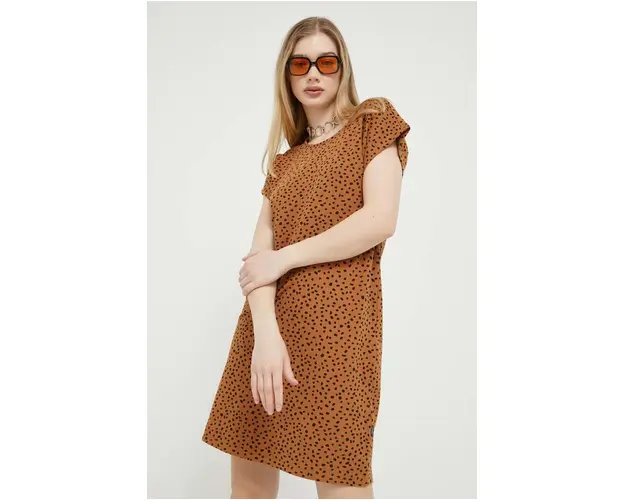 Protest rochie culoarea maro, mini, drept