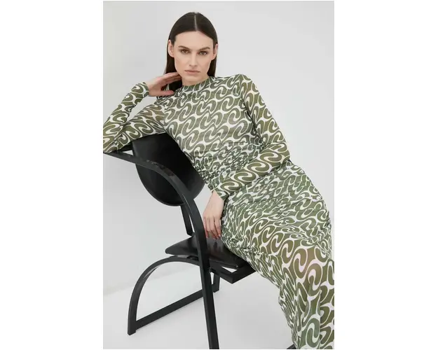 Résumé rochie Ripley culoarea verde, maxi, mulata