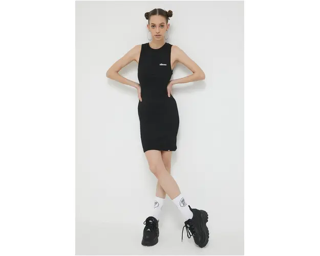 Ellesse rochie culoarea negru, mini, mulata