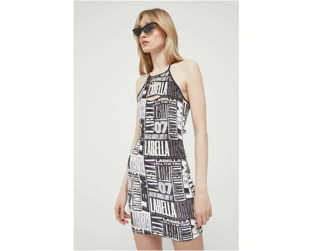 LaBellaMafia rochie culoarea negru, mini, mulata