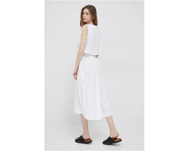 Deha rochie culoarea alb, midi, evazati