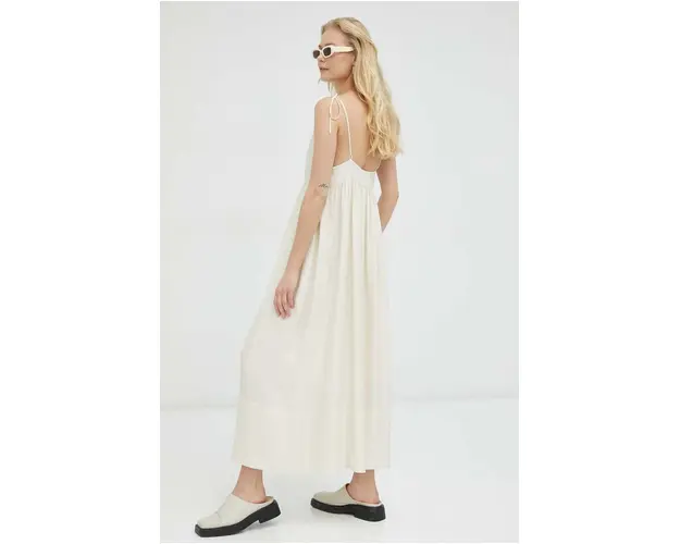 Lovechild rochie culoarea bej, maxi, evazati