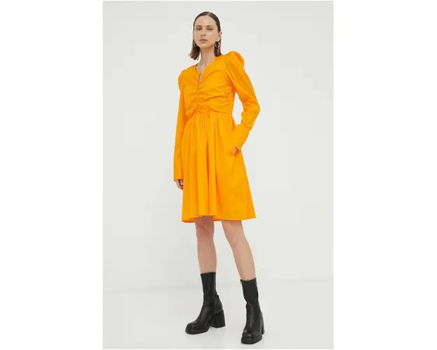 Gestuz rochie TolinaGZ Ls culoarea portocaliu, mini, evazati