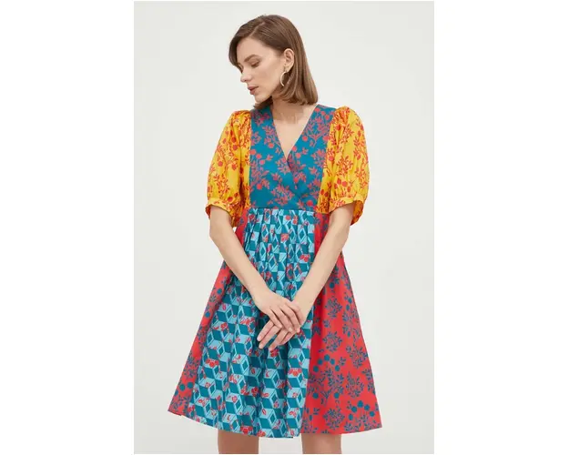 Weekend Max Mara rochie din bumbac mini, evazati