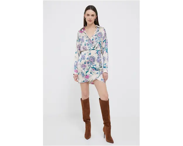 Artigli rochie culoarea bej, mini, drept