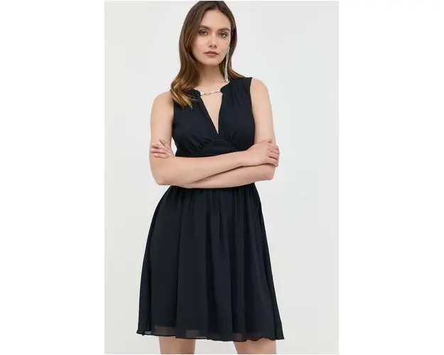 Morgan rochie culoarea albastru marin, mini, evazati