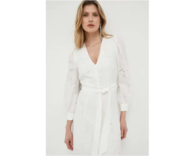 Ivy Oak rochie culoarea alb, maxi, evazati