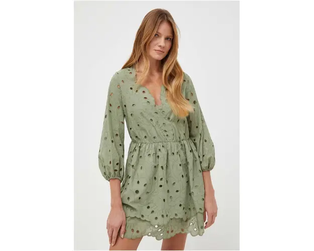 Ivy Oak rochie culoarea verde, mini, evazati