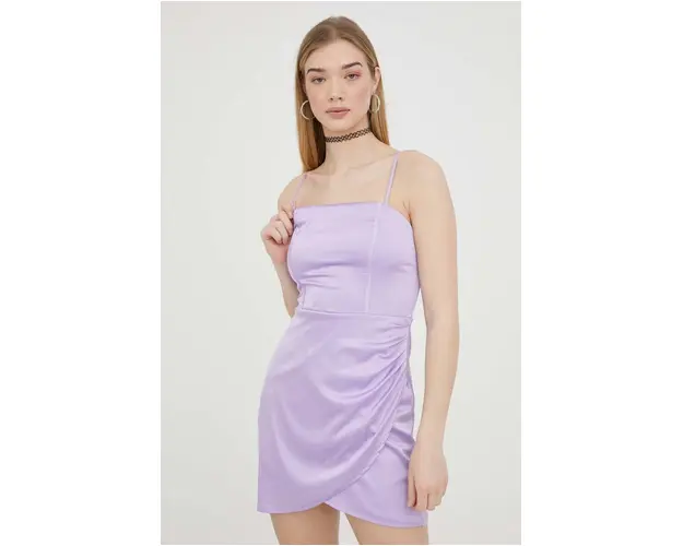 Hollister Co. rochie culoarea violet, mini, mulata