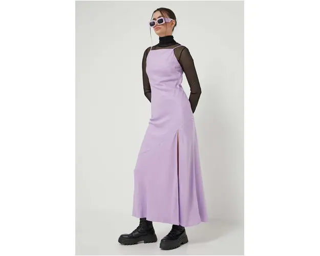 Abercrombie & Fitch rochie culoarea violet, maxi, mulata