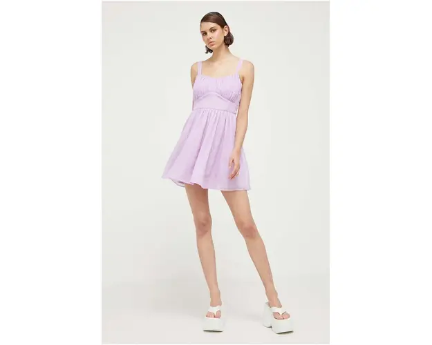 Abercrombie & Fitch rochie culoarea violet, mini, evazati