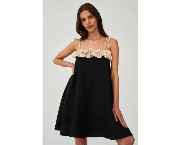 Undress Code rochie Bambina culoarea negru, mini, oversize