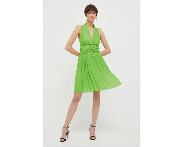Artigli rochie culoarea verde, mini, evazati