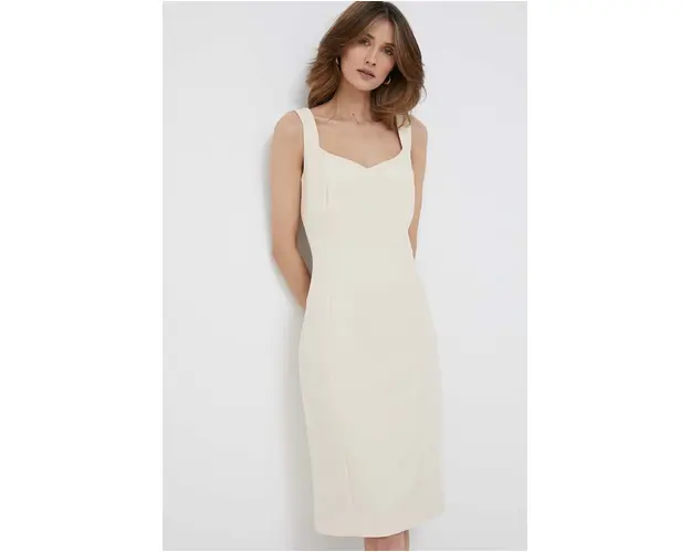 Artigli rochie culoarea bej, mini, mulata
