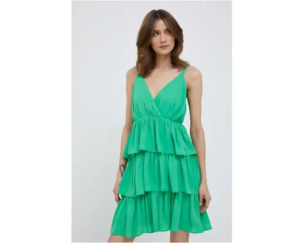 Artigli rochie culoarea verde, mini, evazati