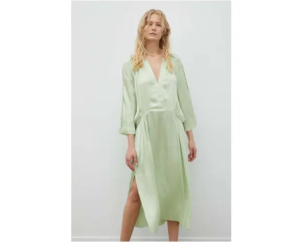 Day Birger et Mikkelsen rochie Tess culoarea verde, midi, oversize