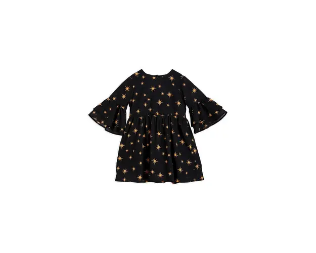 Mini Rodini rochie din bumbac pentru copii culoarea negru, mini, evazati