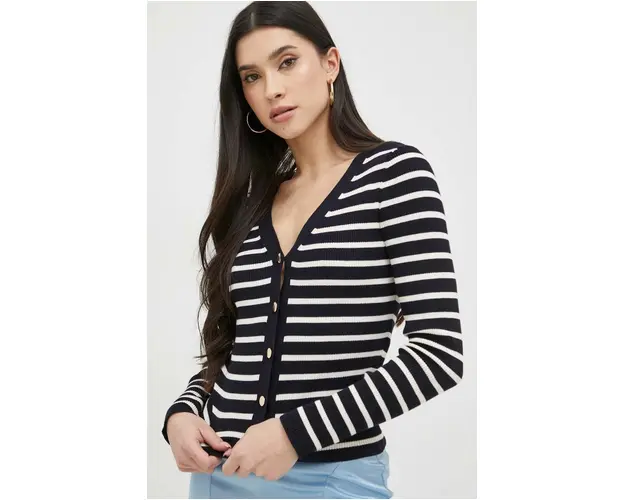 Morgan cardigan femei, culoarea albastru marin, light