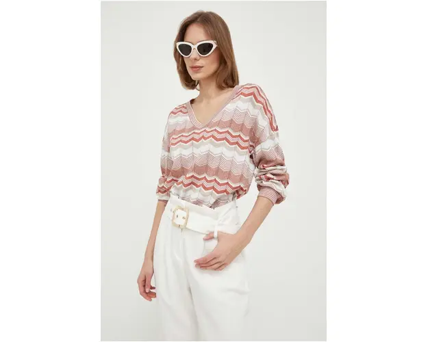 Morgan pulover femei, culoarea roz, light