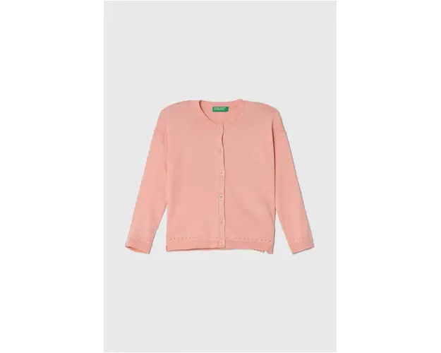 United Colors of Benetton cardigan copii culoarea roz, light