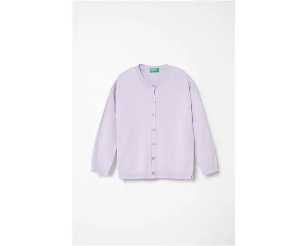 United Colors of Benetton cardigan copii culoarea roz, light
