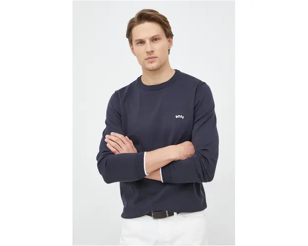 BOSS pulover de bumbac BOSS GREEN barbati, light