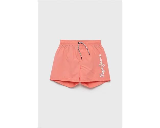 Pepe Jeans pantaloni scurti de baie copii culoarea portocaliu, cu imprimeu