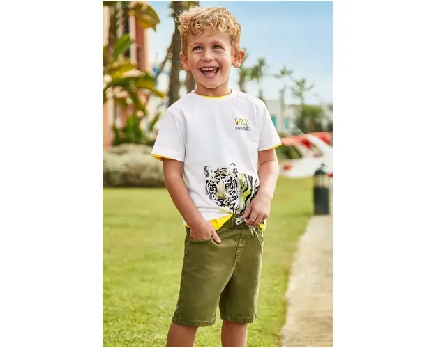 Mayoral pantaloni scurti copii culoarea verde