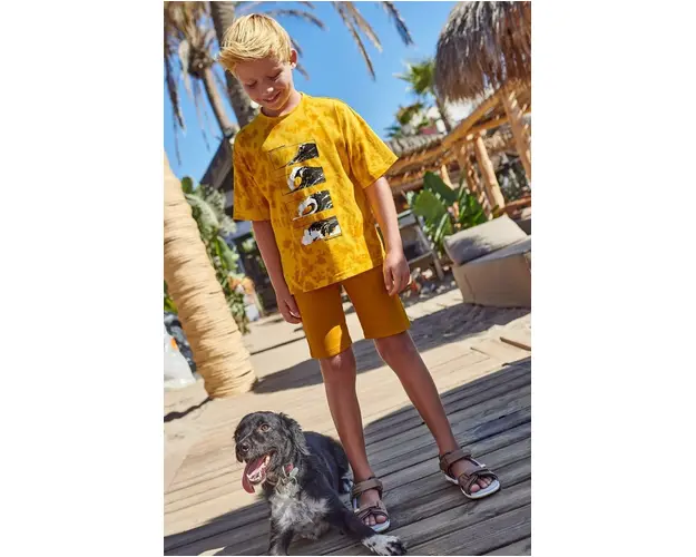 Mayoral pantaloni scurti copii culoarea galben