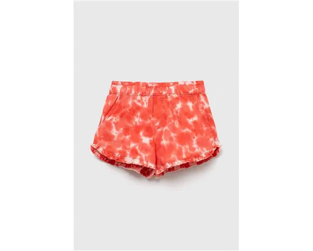 United Colors of Benetton pantaloni scurti din denim pentru copii culoarea rosu, talie reglabila