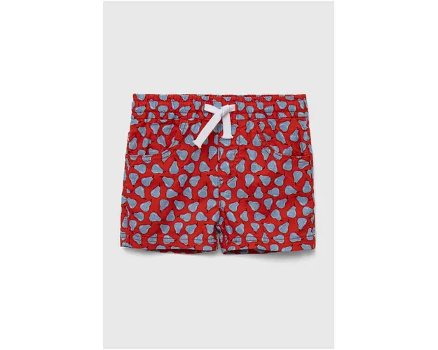 United Colors of Benetton pantaloni scurti din bumbac pentru copii culoarea rosu, talie reglabila