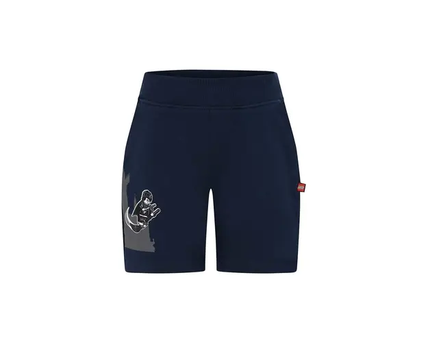 Lego pantaloni scurti din bumbac pentru copii culoarea albastru marin