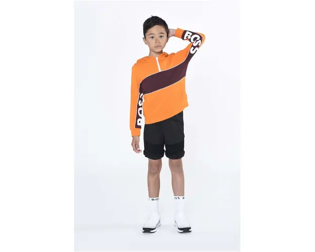 BOSS pantaloni scurti copii culoarea negru