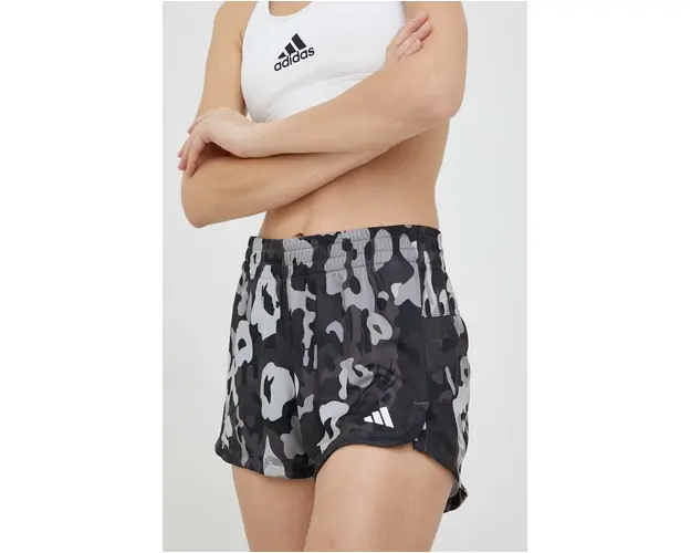 adidas Performance pantaloni scurti de antrenament Training Essentials culoarea gri, modelator, medium waist