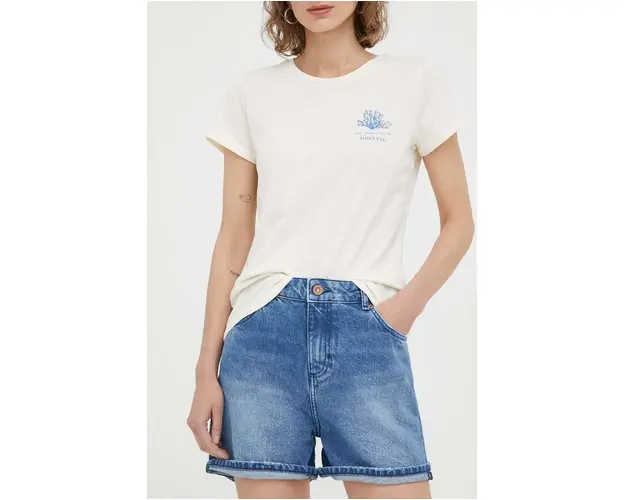 Mustang pantaloni scurti jeans femei, neted, high waist