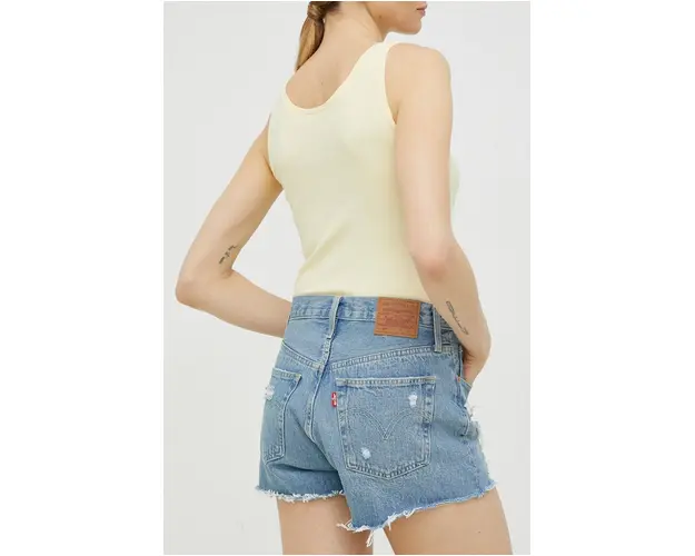 Levi's pantaloni scurti jeans femei, neted, high waist