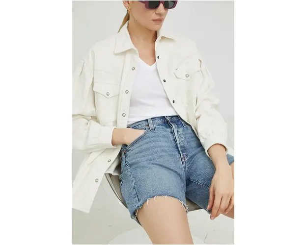 Levi's pantaloni scurti jeans femei, neted, high waist