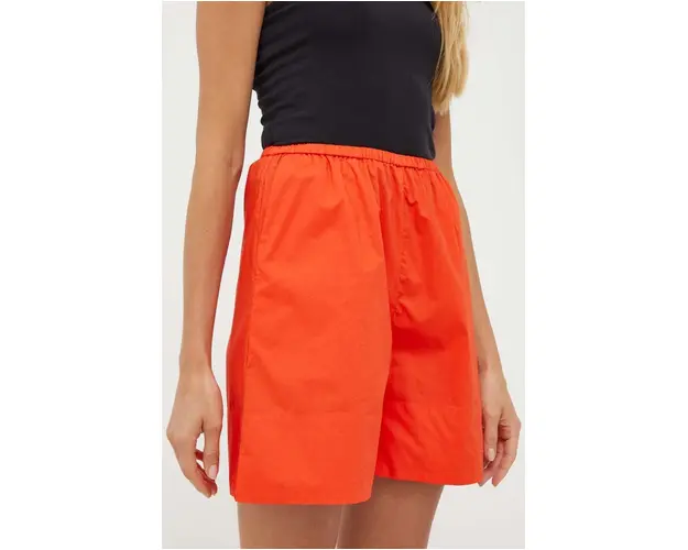By Malene Birger pantaloni scurti femei, culoarea rosu, neted, high waist
