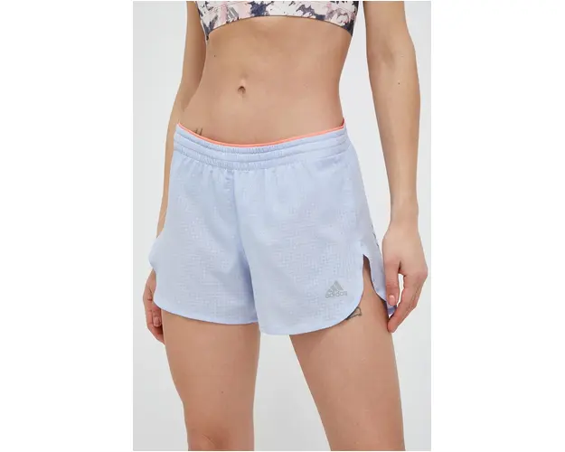 adidas Performance pantaloni scurti de alergare Fast neted, medium waist