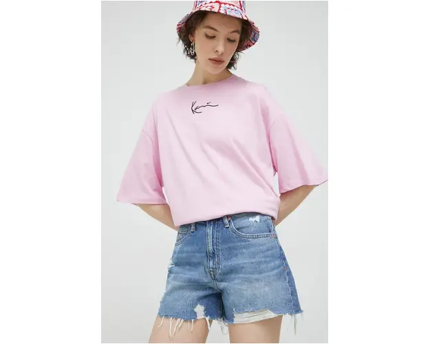 Tommy Jeans pantaloni scurti jeans femei, neted, medium waist