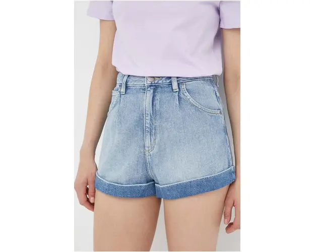 Lee pantaloni scurti jeans femei, neted, high waist