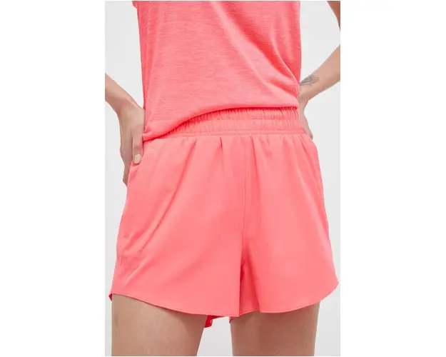 Under Armour pantaloni scurti de antrenament Flex culoarea roz, neted, high waist